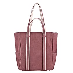 Genuine Leather Suede Tote Bag - Sea Green