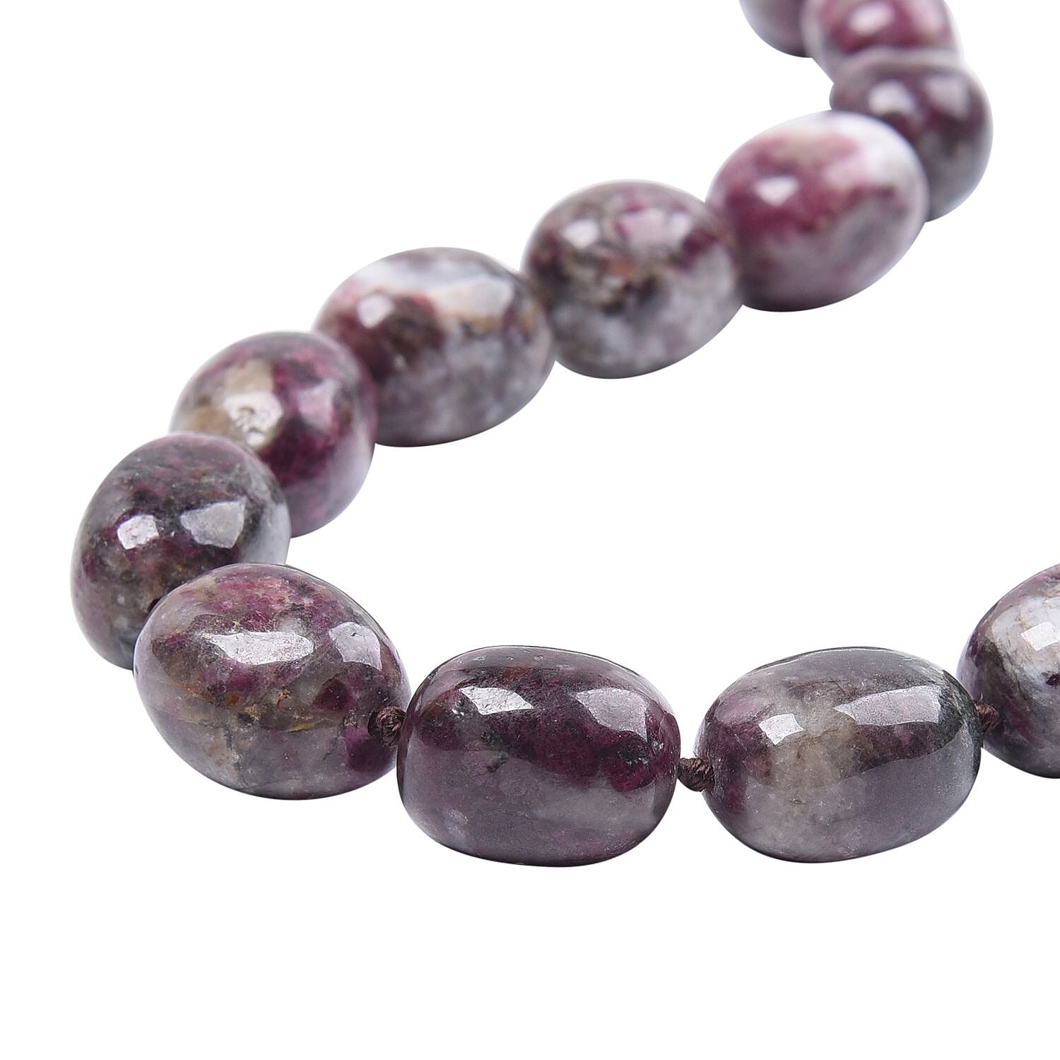 Pink Tourmaline Necklace (Size - 20) in Rhodium Overlay Sterling Silver with Magnetic Clasp 573.00 Ct.