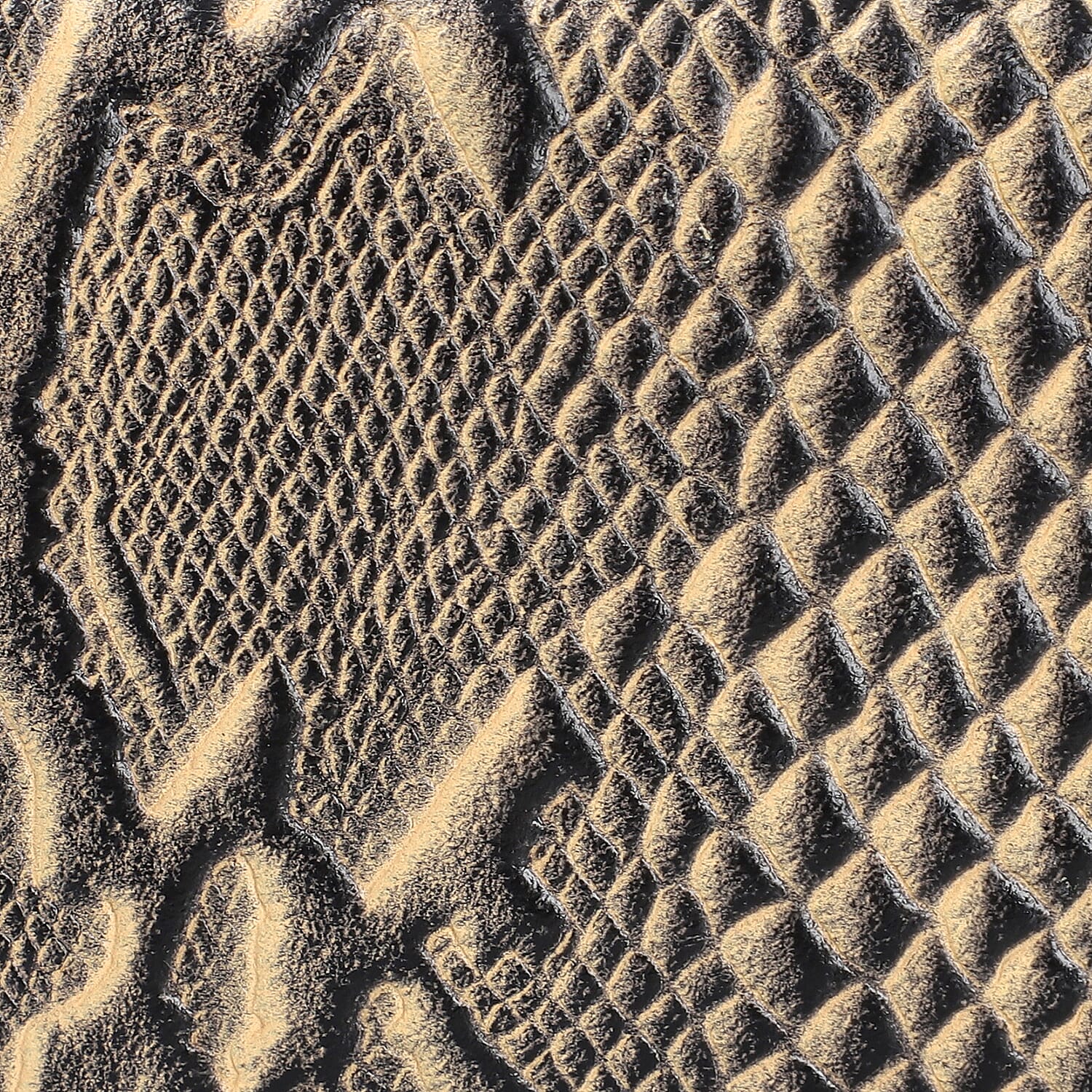 Genuine Leather Python Embossed Pattern Womens Rfid Protected Wallet - Cream