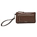 ASSOTS LONDON Dory Genuine Leather Croc Embossed Wristlet Pouch - Tan