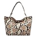 ASSOTS LONDON Angela 100% Genuine Leather Snake Skin Pattern Hobo Bag (Size 40x29x13 Cm) - Tan
