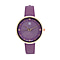 STRADA Japanese Movement Water Resistant Watch with Purple PU Strap - Purple
