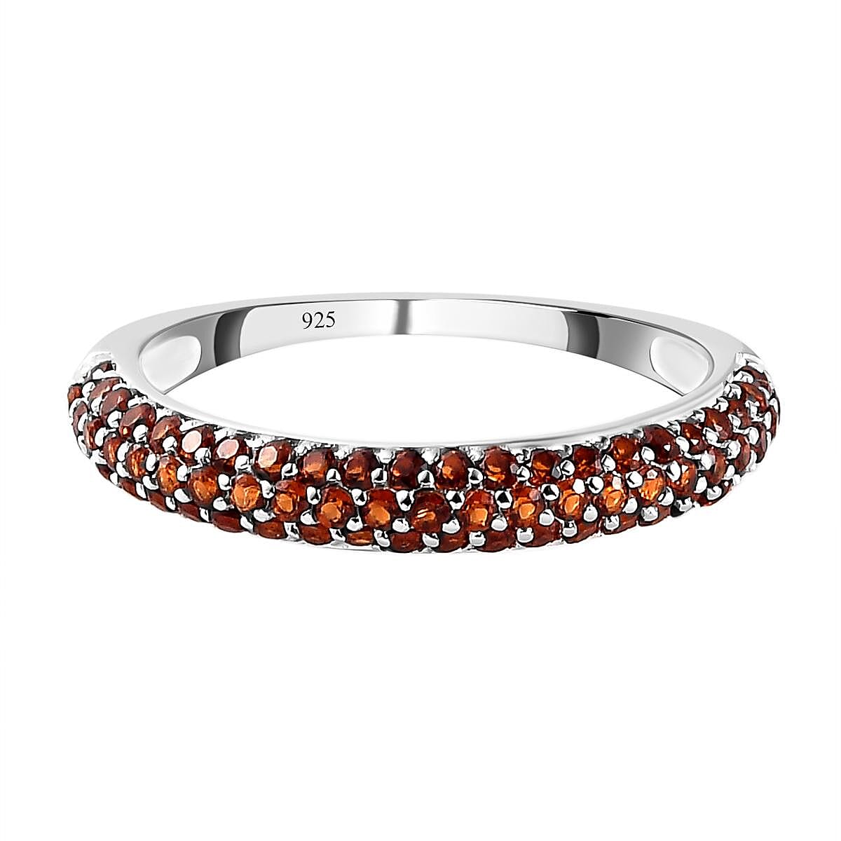 Mozambique Garnet Ring in Sterling Silver