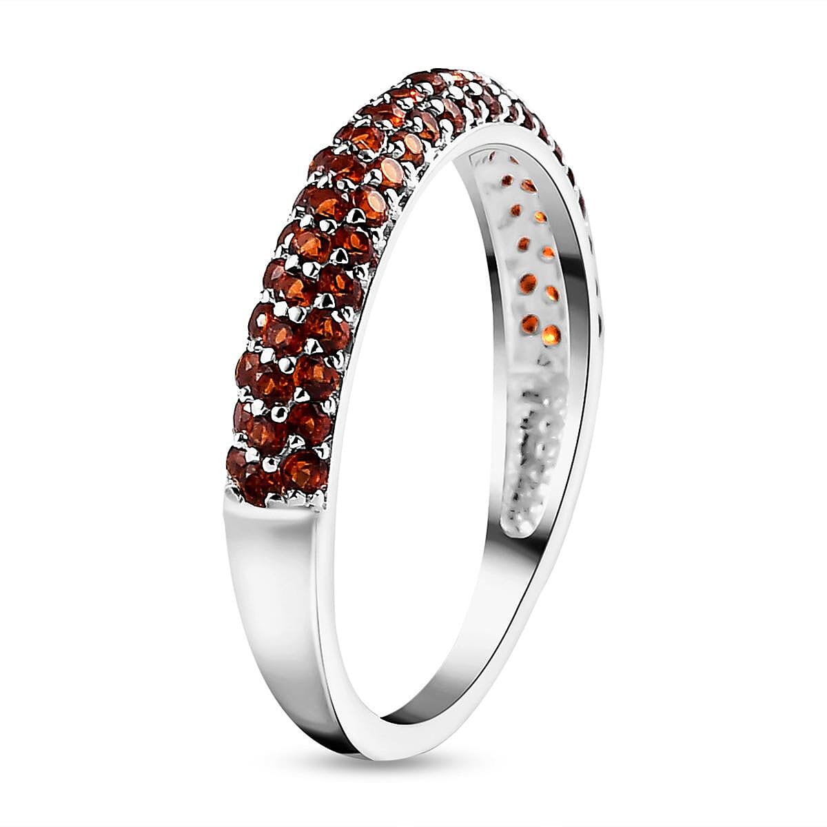 Mozambique Garnet Ring in Sterling Silver