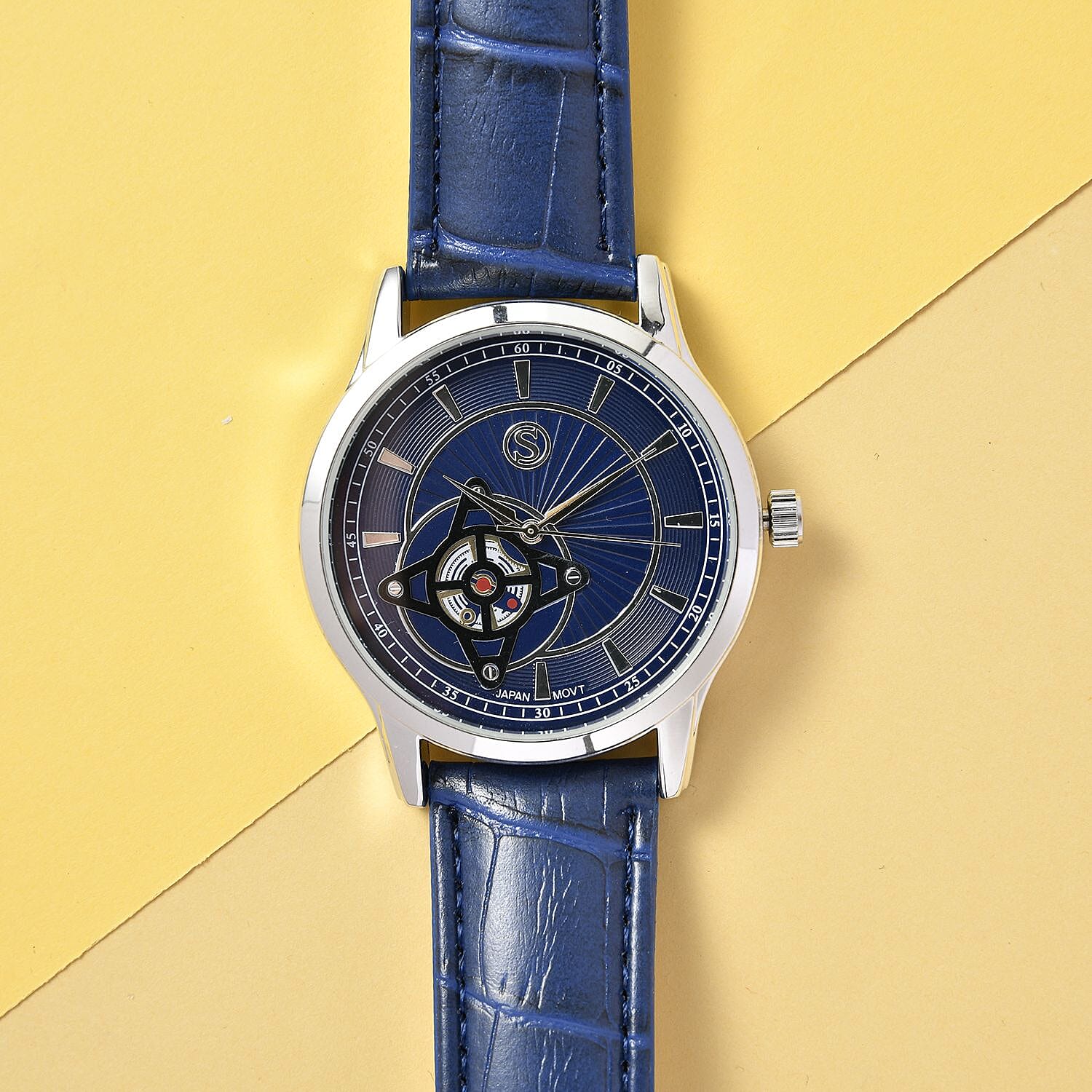 Doorbuster - STRADA Japanese Movement Water Resistant Watch with Blue Colour Strap
