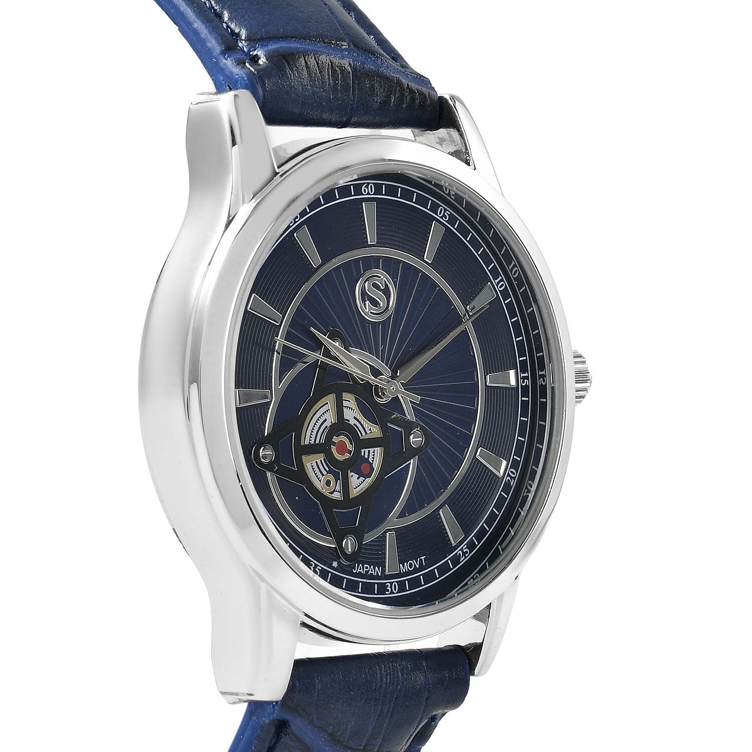 Doorbuster - STRADA Japanese Movement Water Resistant Watch with Blue Colour Strap