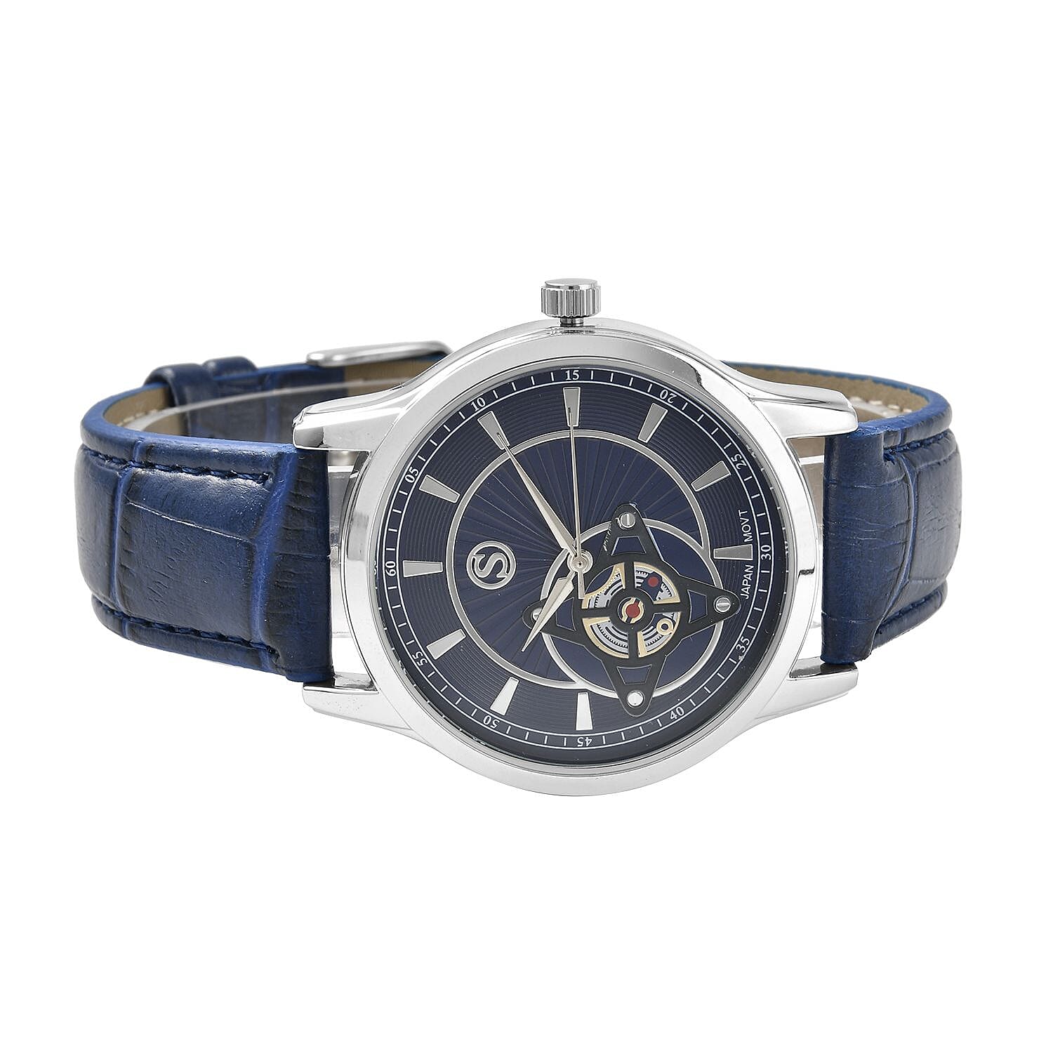 Doorbuster - STRADA Japanese Movement Water Resistant Watch with Blue Colour Strap