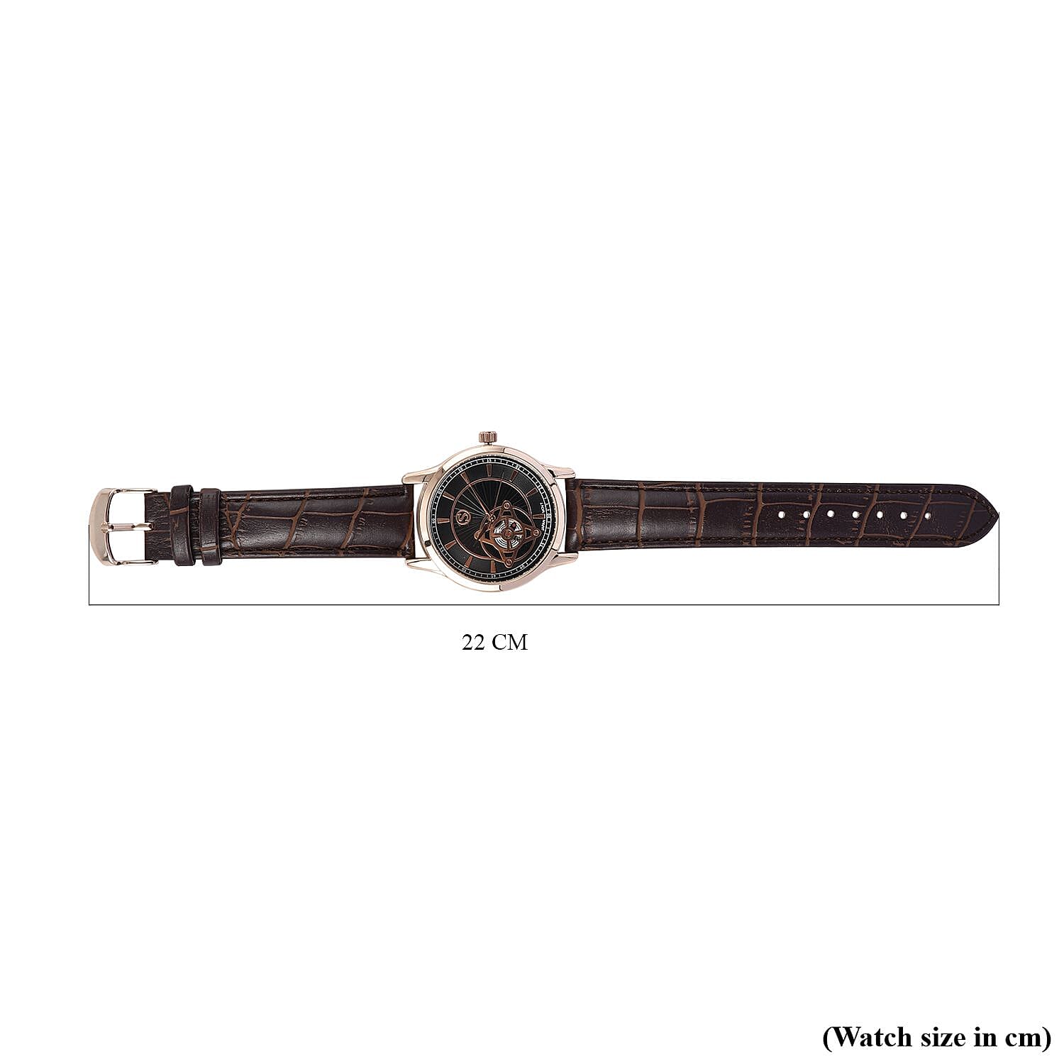 Doorbuster - STRADA Japanese Movement Water Resistant Watch with Brown Colour Strap