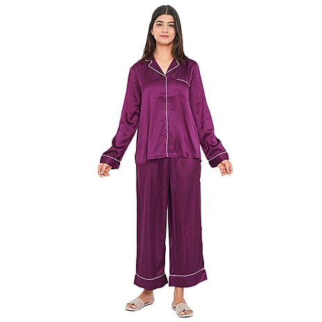 TAMSY Nightwear Set (Size L) - Purple