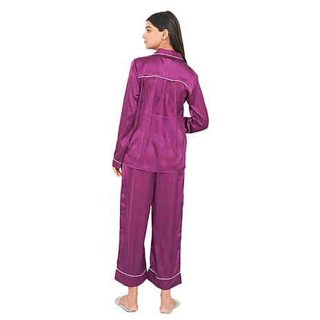 TAMSY Nightwear Set (Size L) - Purple