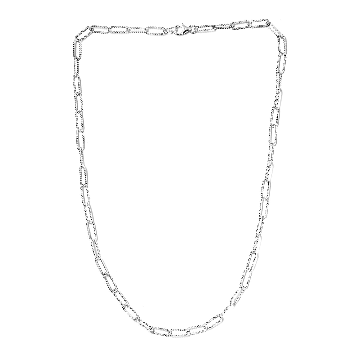 Italian made- Sterling Silver Necklace (Size - 20) with Lobster Clasp, Silver Wt. 7.38 Gms