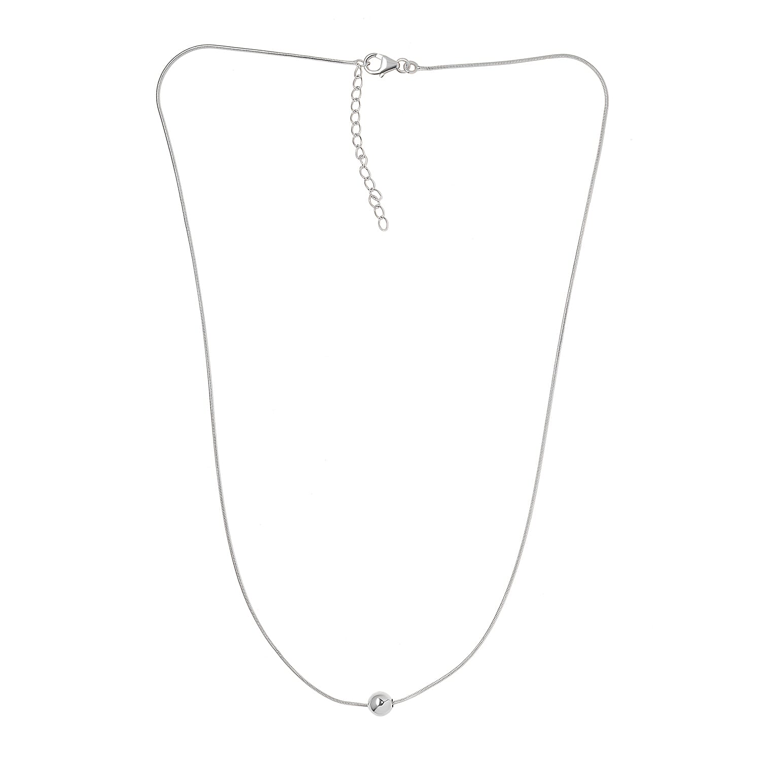 NY Close Out Deal - Platinum Overlay Sterling Silver Necklace (Size - 20 with 2 inch Extender) With Lobster Clasp