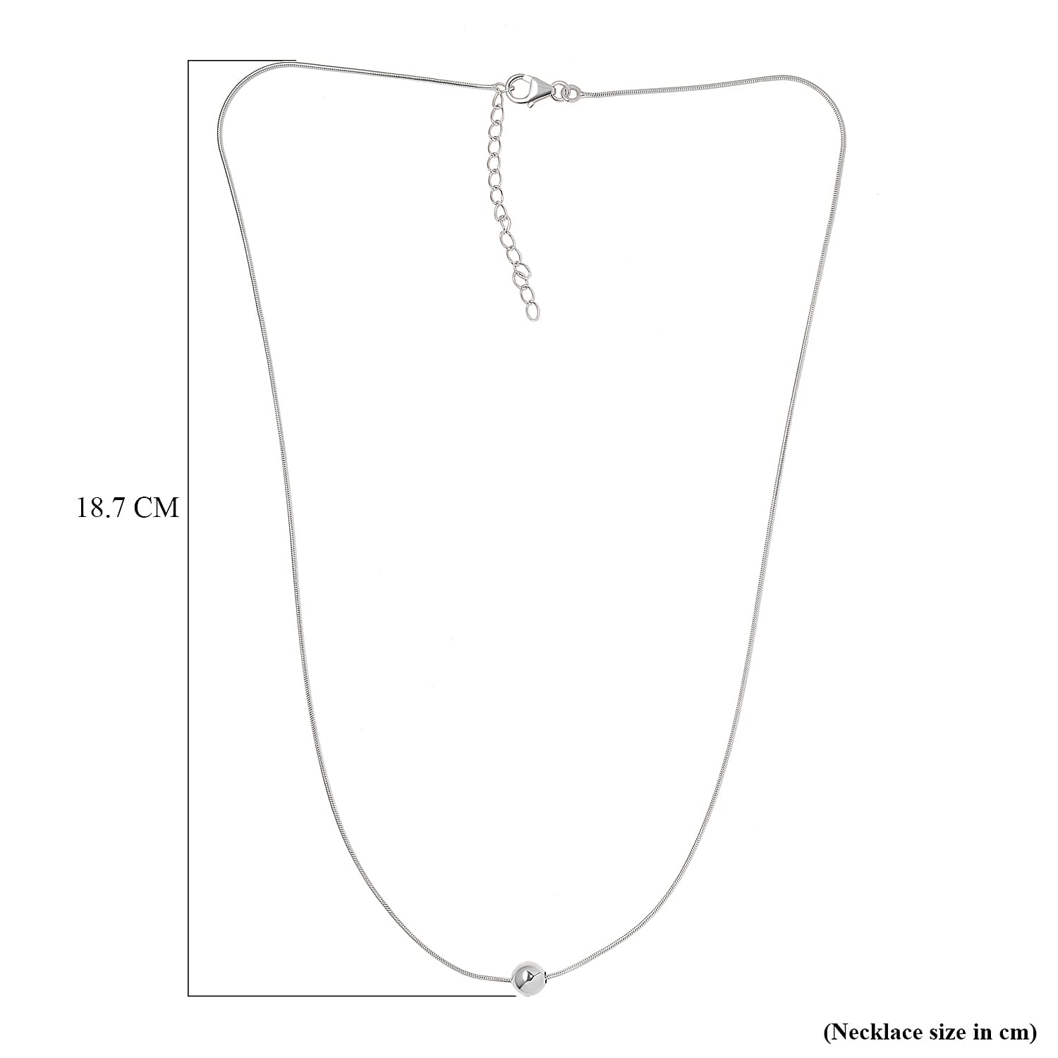 NY Close Out Deal - Platinum Overlay Sterling Silver Necklace (Size - 20 with 2 inch Extender) With Lobster Clasp