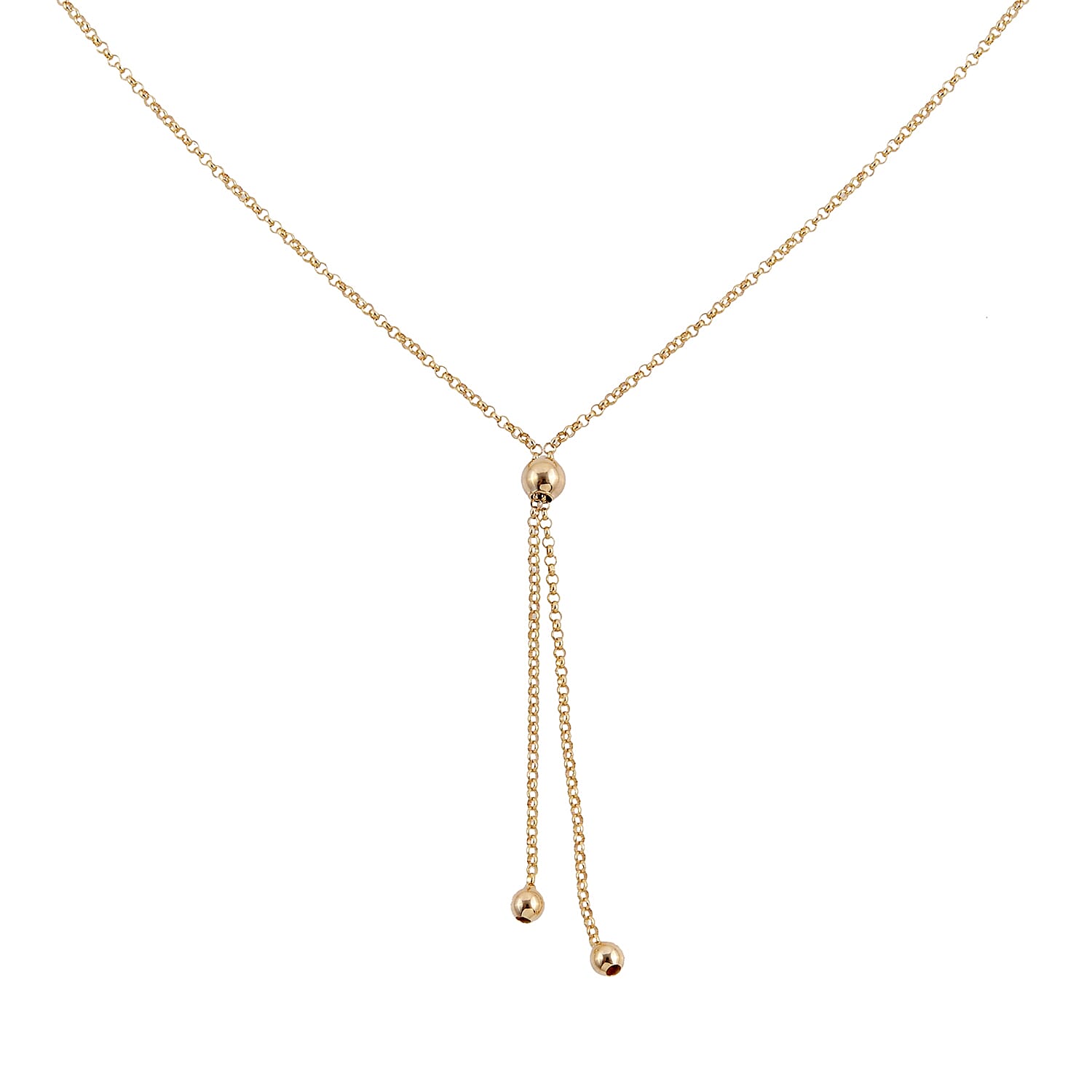 Close Deal - Italian Made 9K Yellow Gold Belcher Lariat Necklace (Size - 20) with Spring Clasp