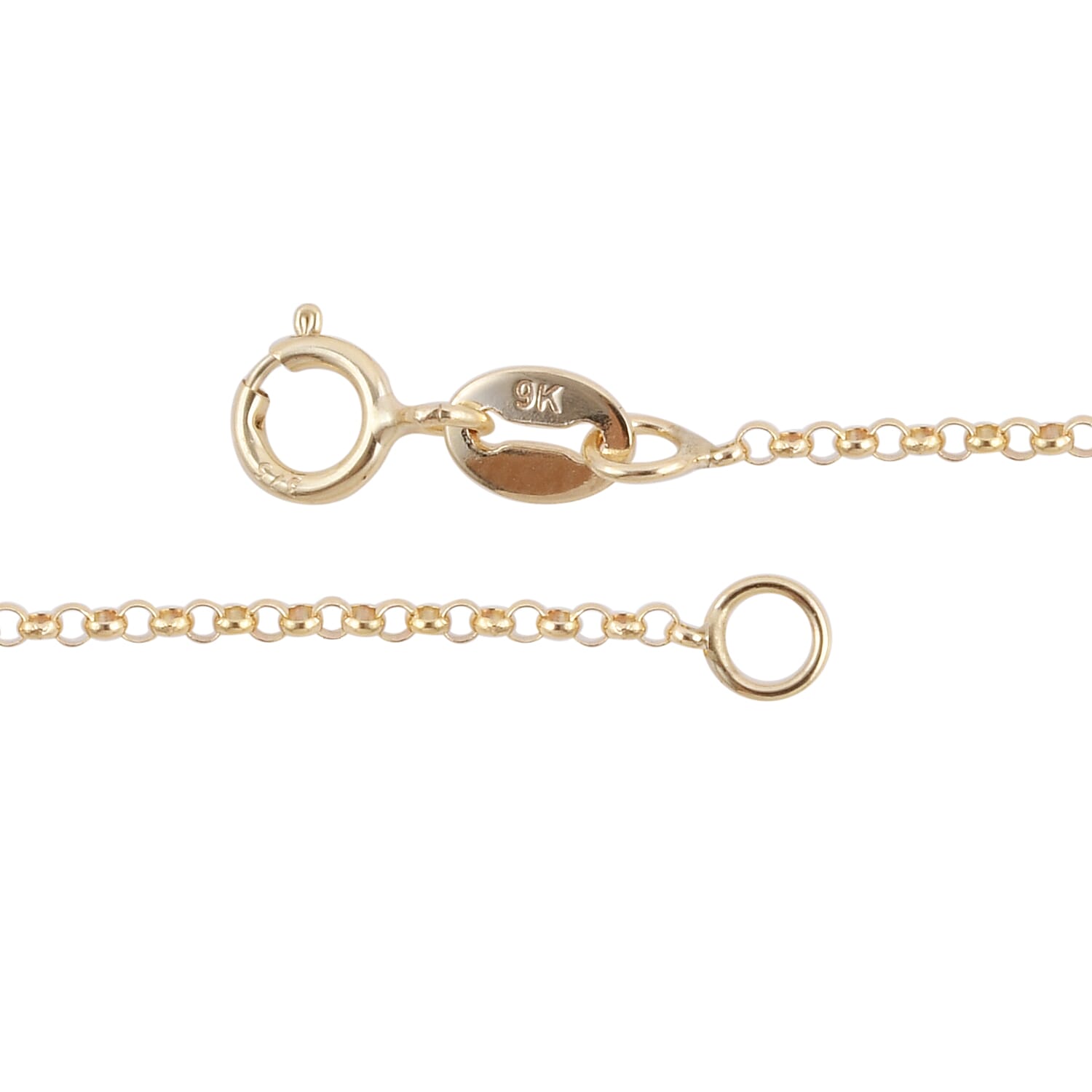 Close Deal - Italian Made 9K Yellow Gold Belcher Lariat Necklace (Size - 20) with Spring Clasp