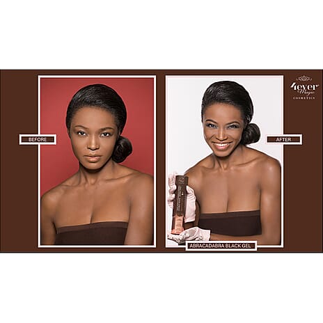4Ever Magic Cosmetics- Double Shade Eyebrow Gel and Brush - Black