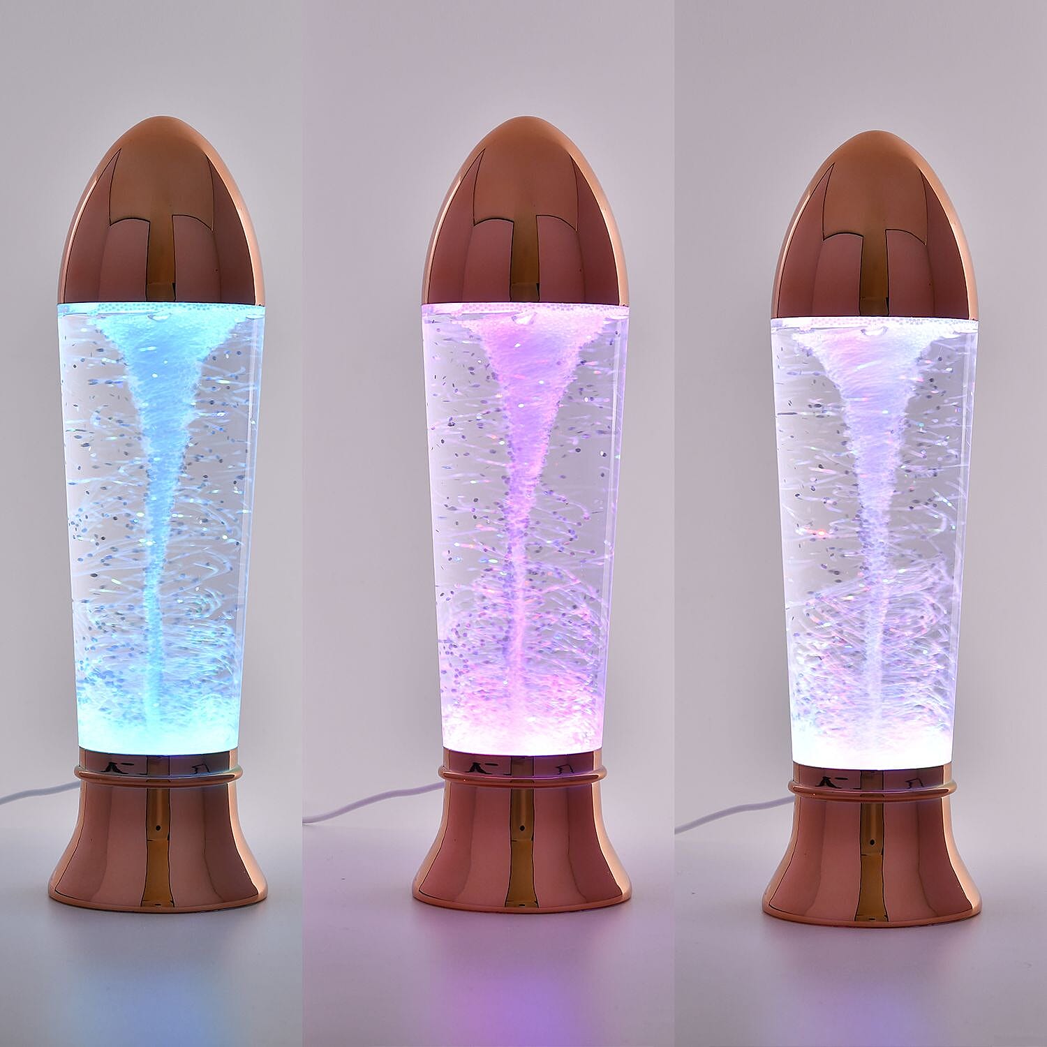 Crystal Tornado Rocket Decorative lights - Rose Red (3xAAA Battery - Not Included)
