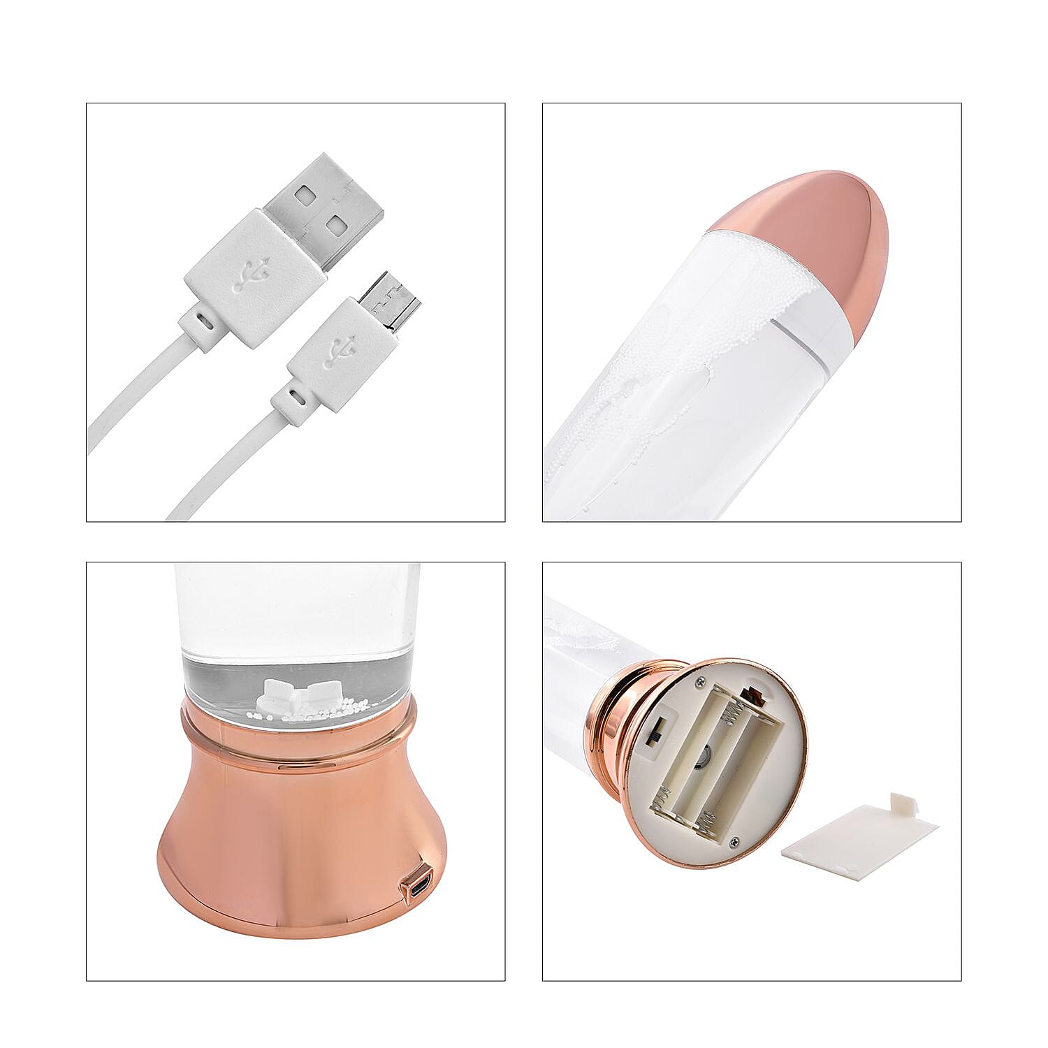 Crystal Tornado Rocket Decorative lights - Rose Red (3xAAA Battery - Not Included)