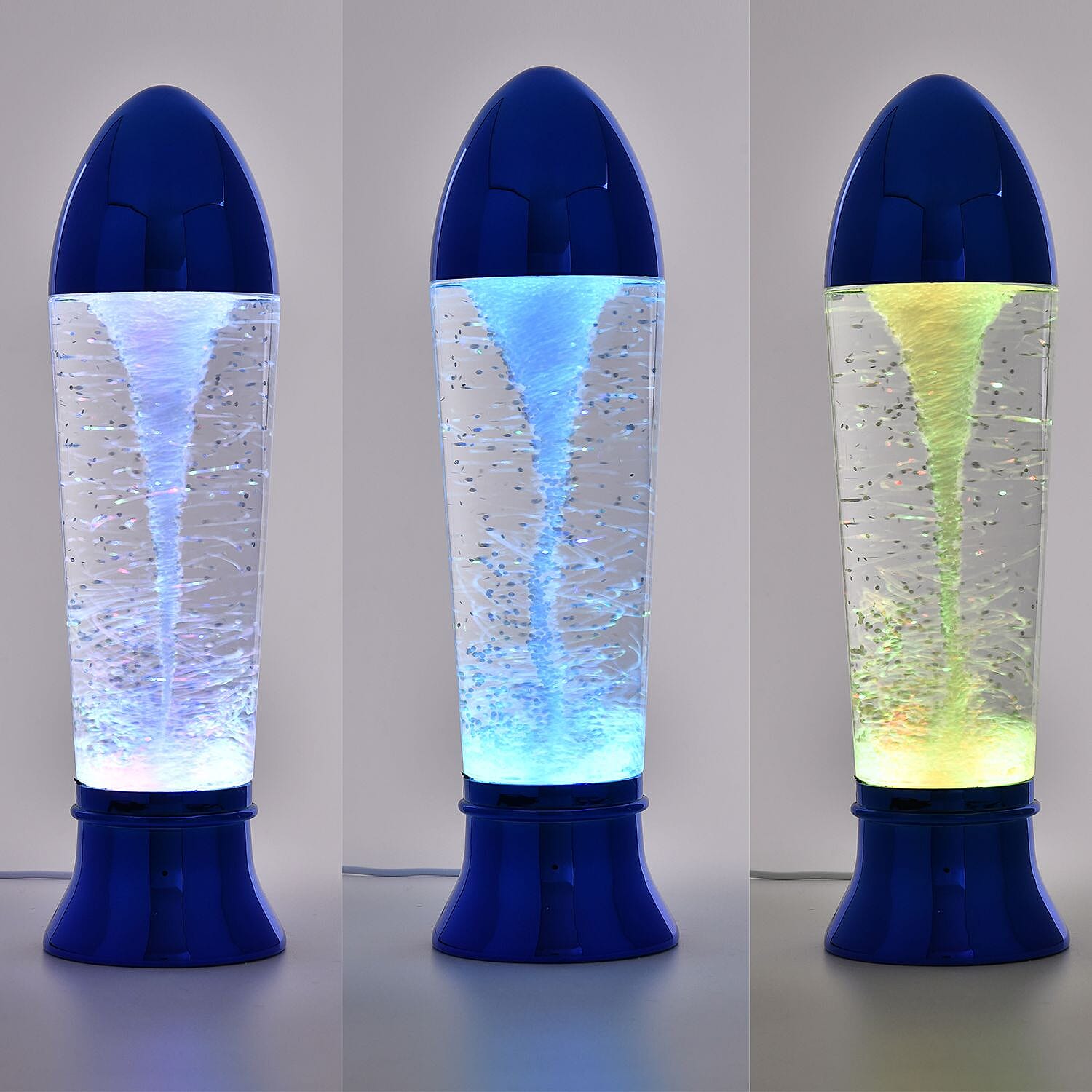 Crystal Tornado Rocket Decorative lights - Blue (3xAAA Battery - Not Included)