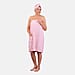 Women Body Wrap Bath Towel with Shower Cap - Turquoise Blue