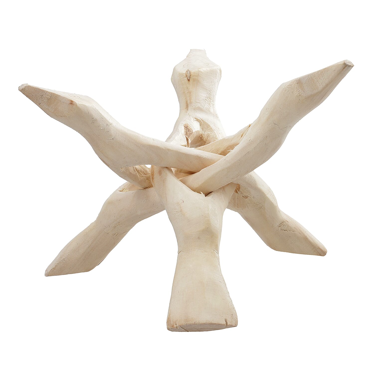 Handcrafted Wooden Tripod Stand - Natural Wood 6 inches