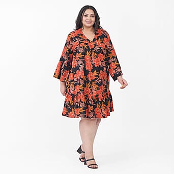 https://tjcuk.sirv.com/Products/71/7/7174886/Tamsy-100-Viscose-Floral-Pattern-Dress-Size-One-Size-Curve-Black-and-O_7174886_2.jpg?w=342&h=342