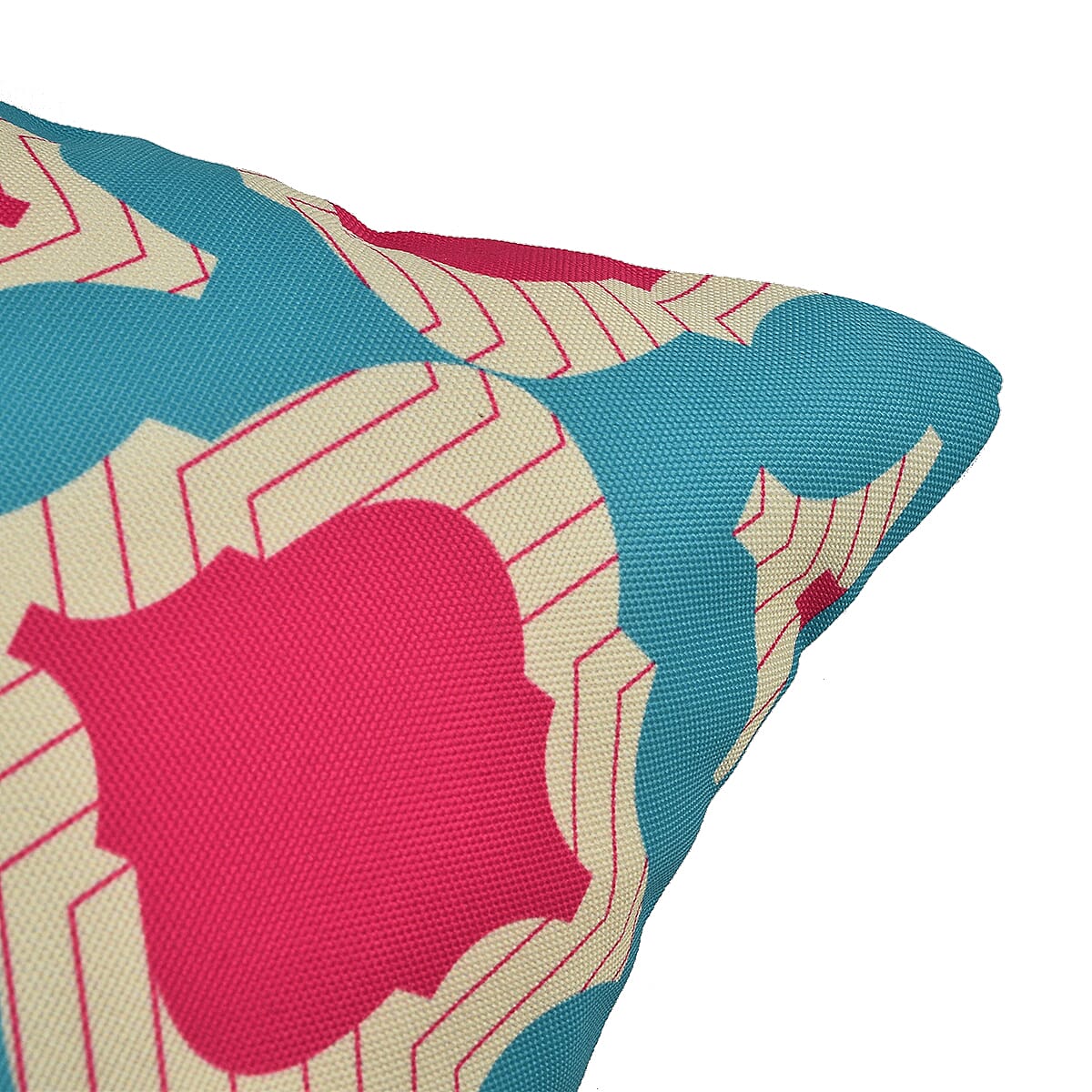 Set of 2 - Symmetrical Pattern Pillow Case and Cover (Size 45 cm) - Pink