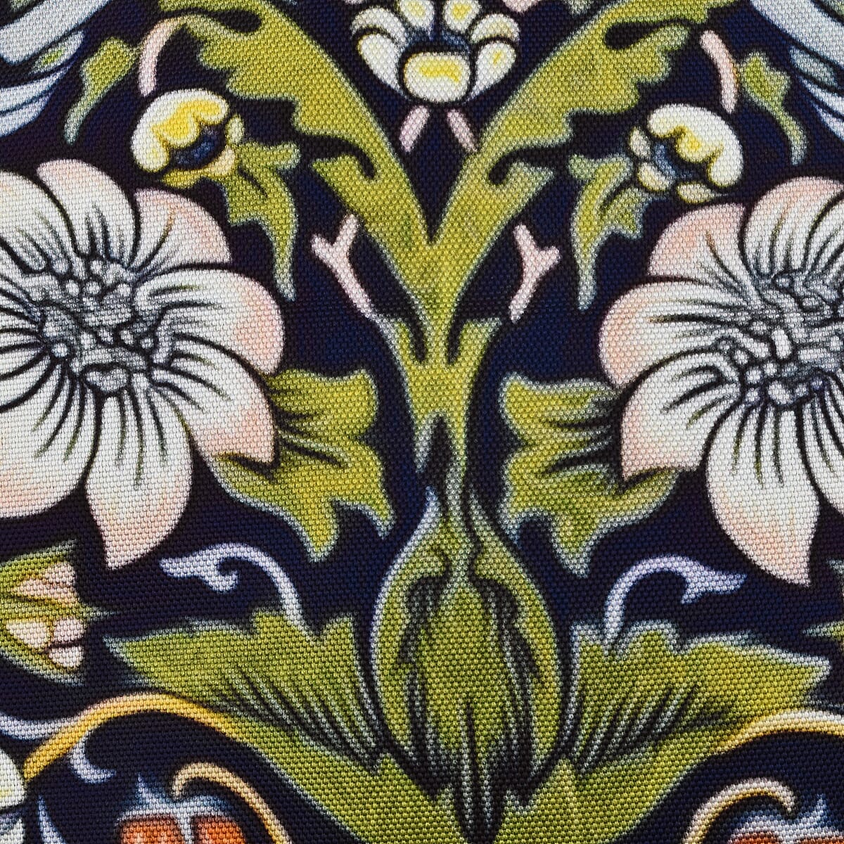 Set of 2 - Bird and Floral Pillow Case and Cover (Szie 45 cm) - Navy & Multi