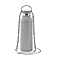 Crystal Embellished Stainless Steel Thermos Bottle with Detachable Long Chain 750ml - Silver