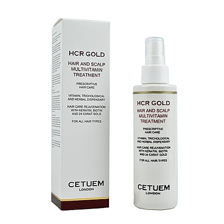 Cetuem HCR Gold Hair and Scalp with Multi-Vitamin B3, B5, B6, B7, C and Vitamin E Treatment for Healthy and Shinny Hair