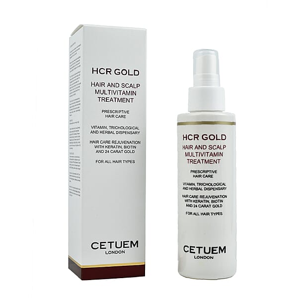 Cetuem HCR Gold Hair and Scalp with MultiVitamin B3, B5, B6, B7, C and Vitamin E Treatment for