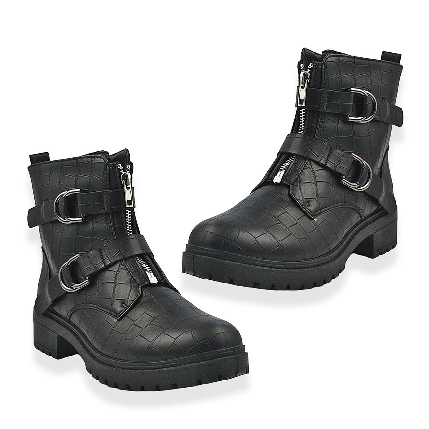 Manchester Closeout Front Hike Zip Boot (Size 3) - Black