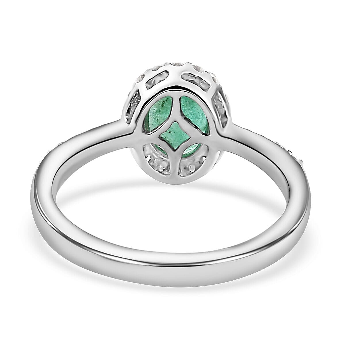 950 Platinum AAAA Ethiopian Emerald and Diamond (VS-E-F) Ring 1.40 Ct