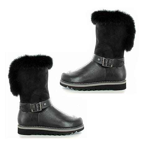 ELLA Olivia Boots (Size 4) - Black