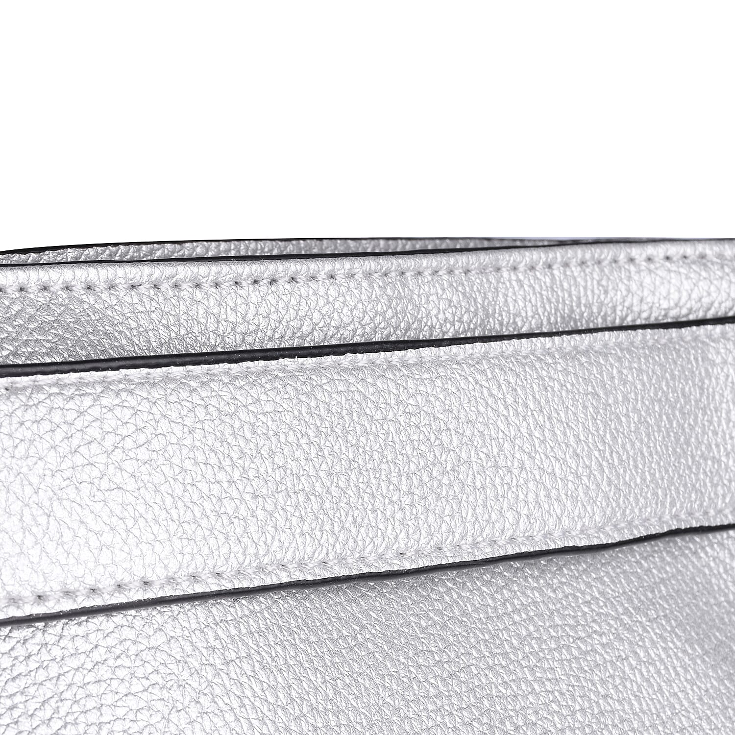 Sofia Metallic Fold Over Clutch Bag (Size 32x25x12 Cm) - Silver