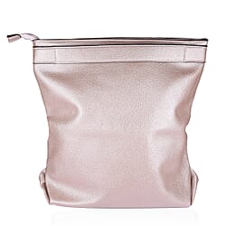 Close Out Metallic Fold Over Clutch Bag (Size 32x25x12 Cm) - Black