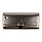 Close Out Deal -  Metallic Envelope Clutch Bag with Shoulder Strap Chain (Size 26x12x4 Cm) - Gold