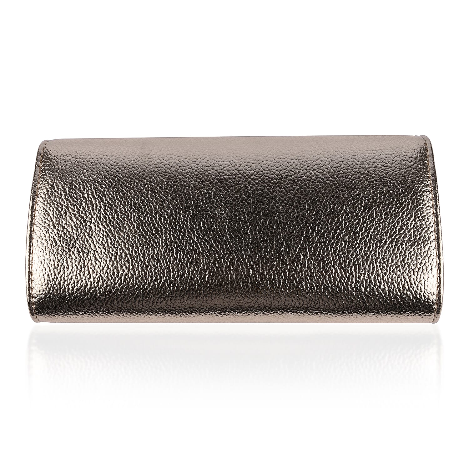 Close Out Deal - Metallic Envelope Clutch Bag with Shoulder Strap Chain (Size 26x12x4 Cm) - Gold