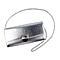 Close Out Deal  Metallic Envelope Clutch Bag with Shoulder Strap Chain  Silver