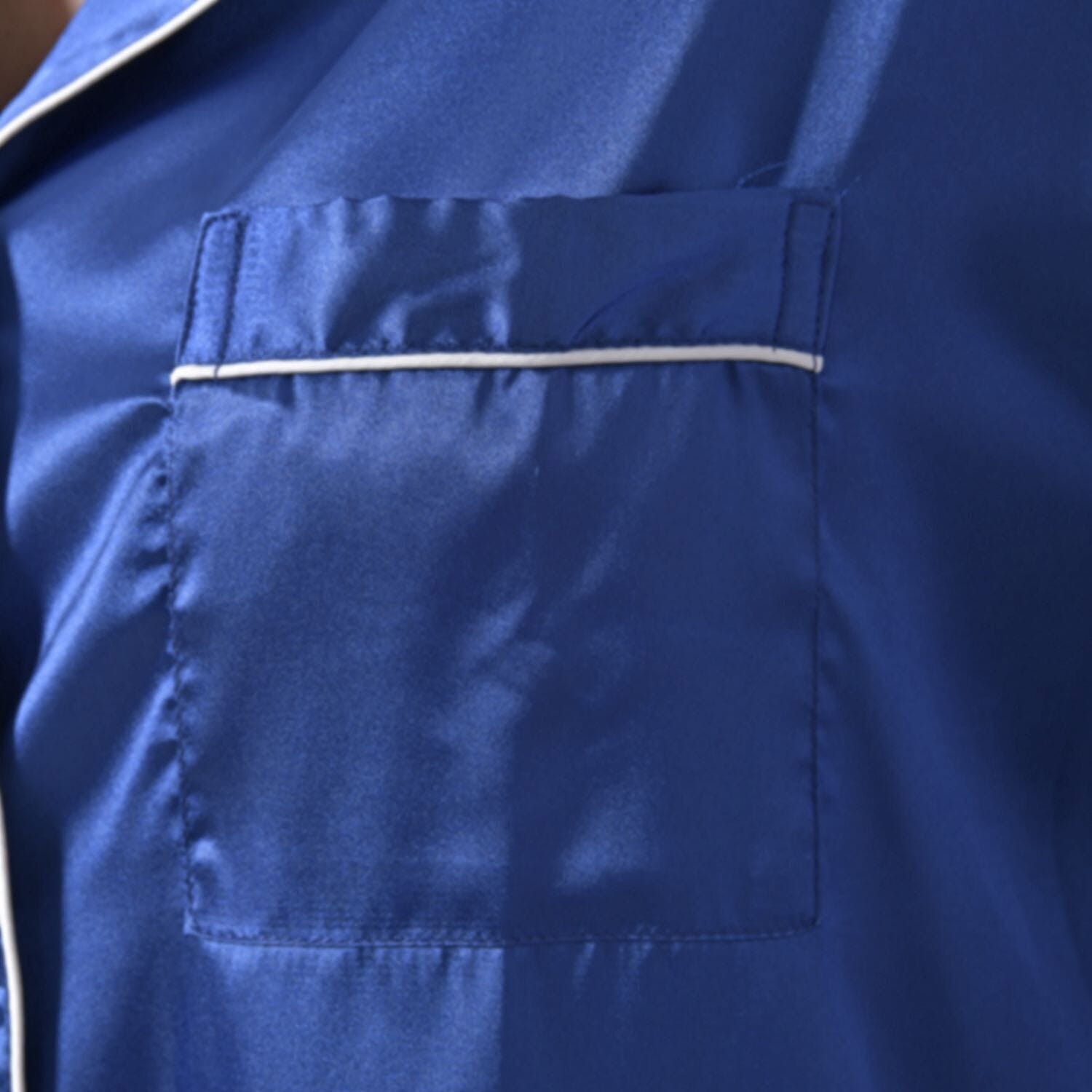 La Marey 5 Piece Sleepwear Set (Size XL-XXL) - Royal Blue & White