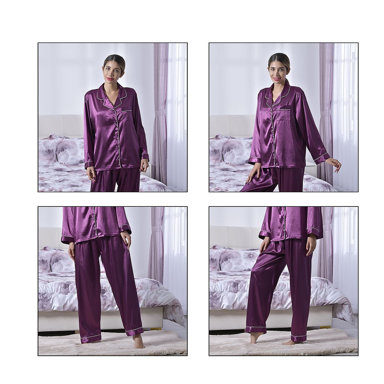 OTO - LA MAREY Satin Loungewear Gift Sets - Grey & White
