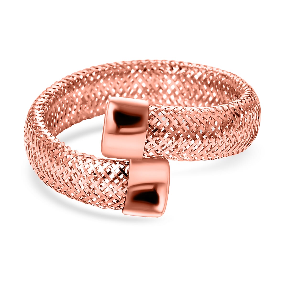 9K Rose Gold Adjustable Ring (Size Medium) (Size K To P)