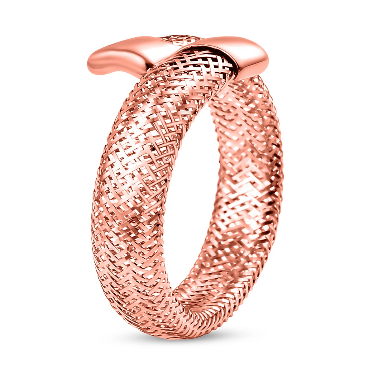 9K Rose Gold Adjustable Ring (Size Medium) (Size K To P)
