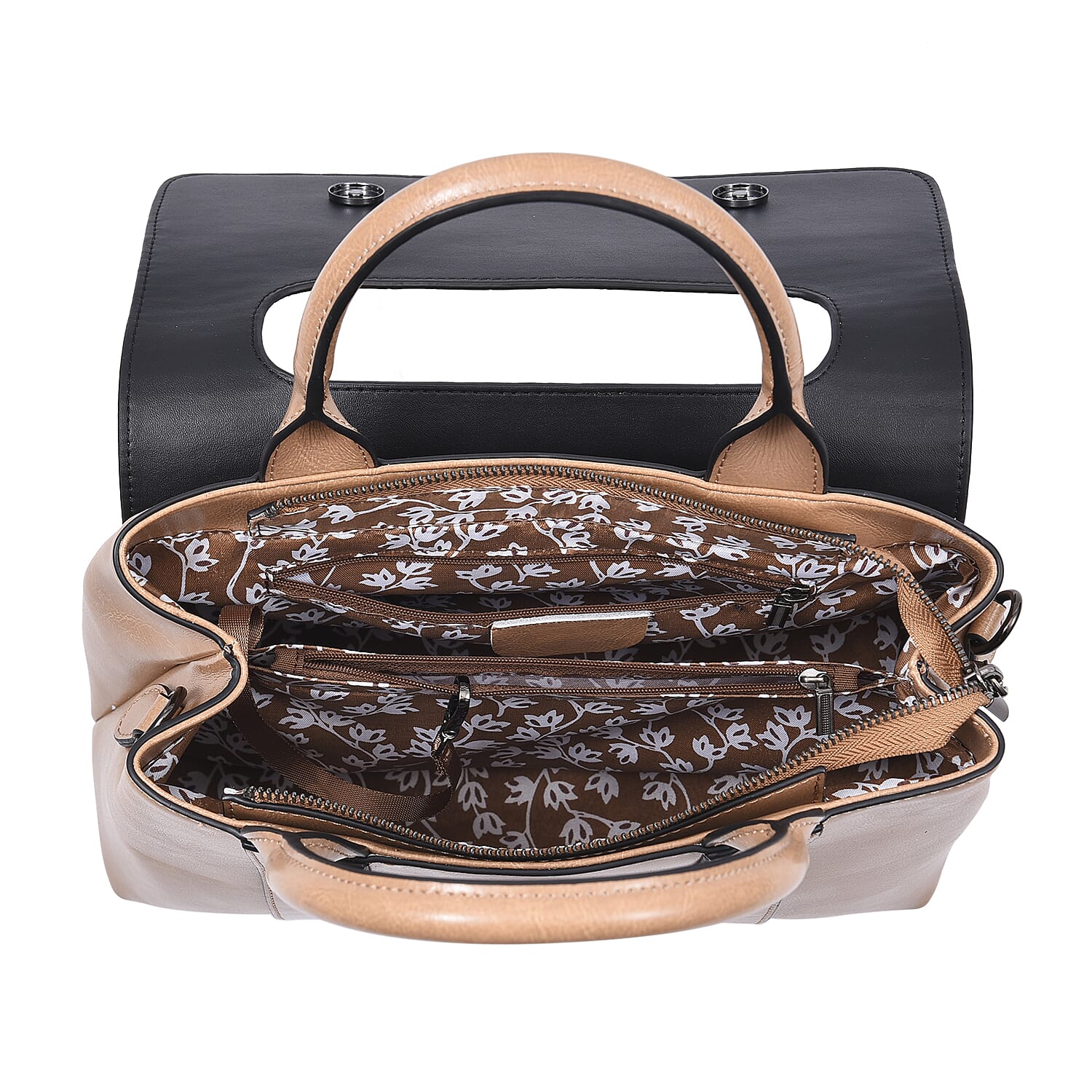 Hong Kong Closeout Collection 100% Genuine Leather Croc Embossed Convertible Bag with Long Strap (Size 31x11x21 Cm) - Nude