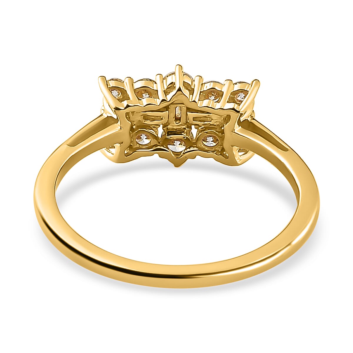 Monster Deal - 14K Yellow Gold SGL Certified Natural Yellow Diamond (SI-I1) Boat Ring 0.52 Ct.