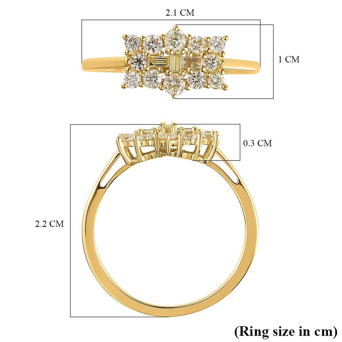 Monster Deal - 14K Yellow Gold SGL Certified Natural Yellow Diamond (SI-I1) Boat Ring 0.52 Ct.