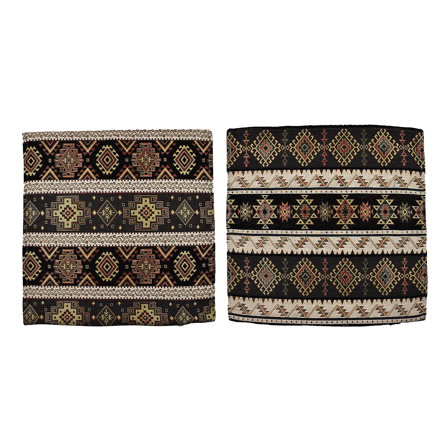 Set of 2 - Authentic Cushion Cover with Scintillating Print (Size 44 cm) - Grey