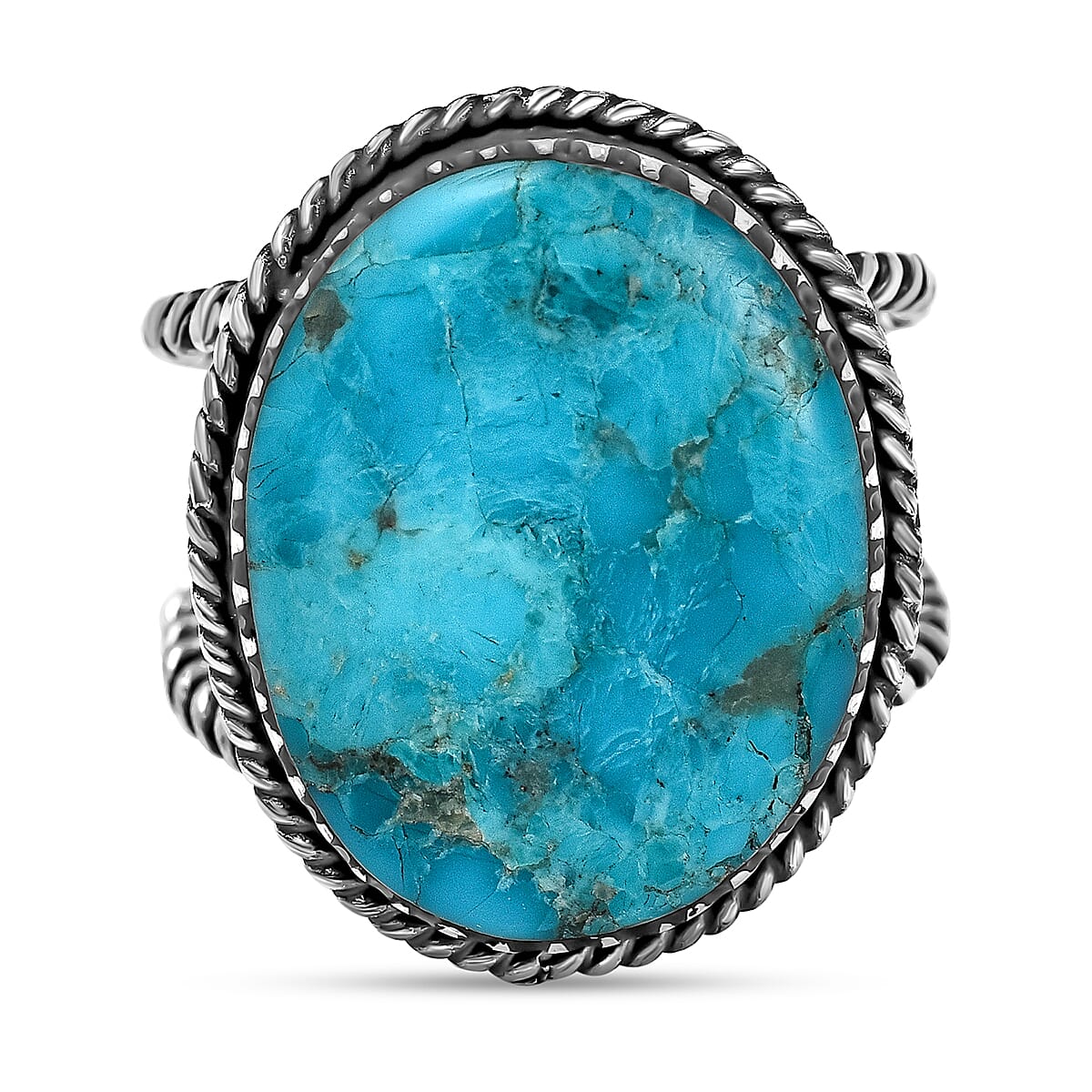 Santa Fe Collection - Turquoise Ring in Sterling Silver 5.00 Ct.