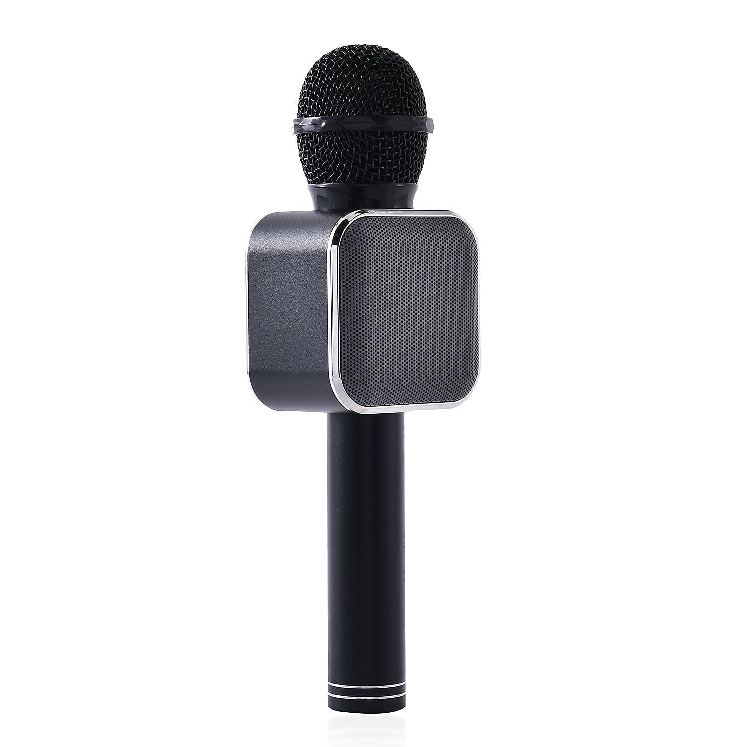 Wireless Bluetooth Karaoke Microphone with LED Lights and USB