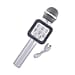 Wireless Bluetooth Karaoke Microphone with LED Lights and USB Charger - Rose